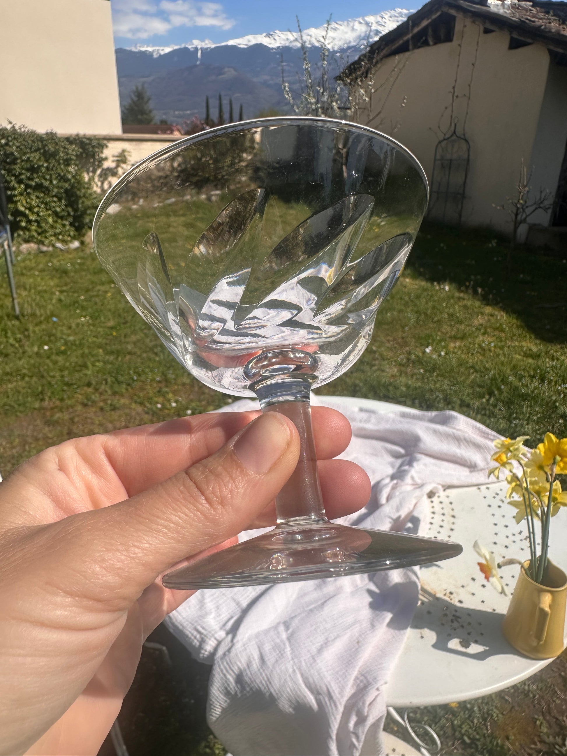 11 coupes à champagne en cristal St Louis De Raymonde à Zoé