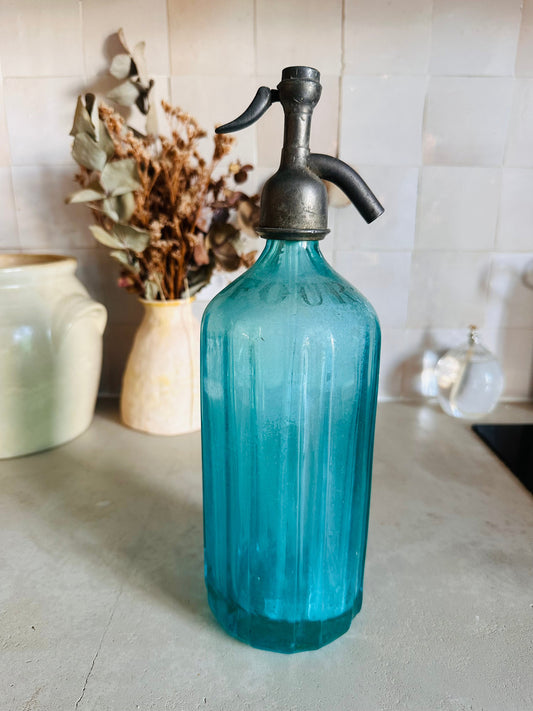 Siphon vintage bleu turquoise De Raymonde à Zoé