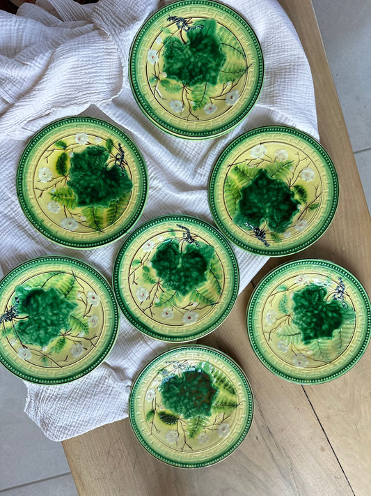 RARE! 4 assiettes à dessert en barbotine De Raymonde à Zoé