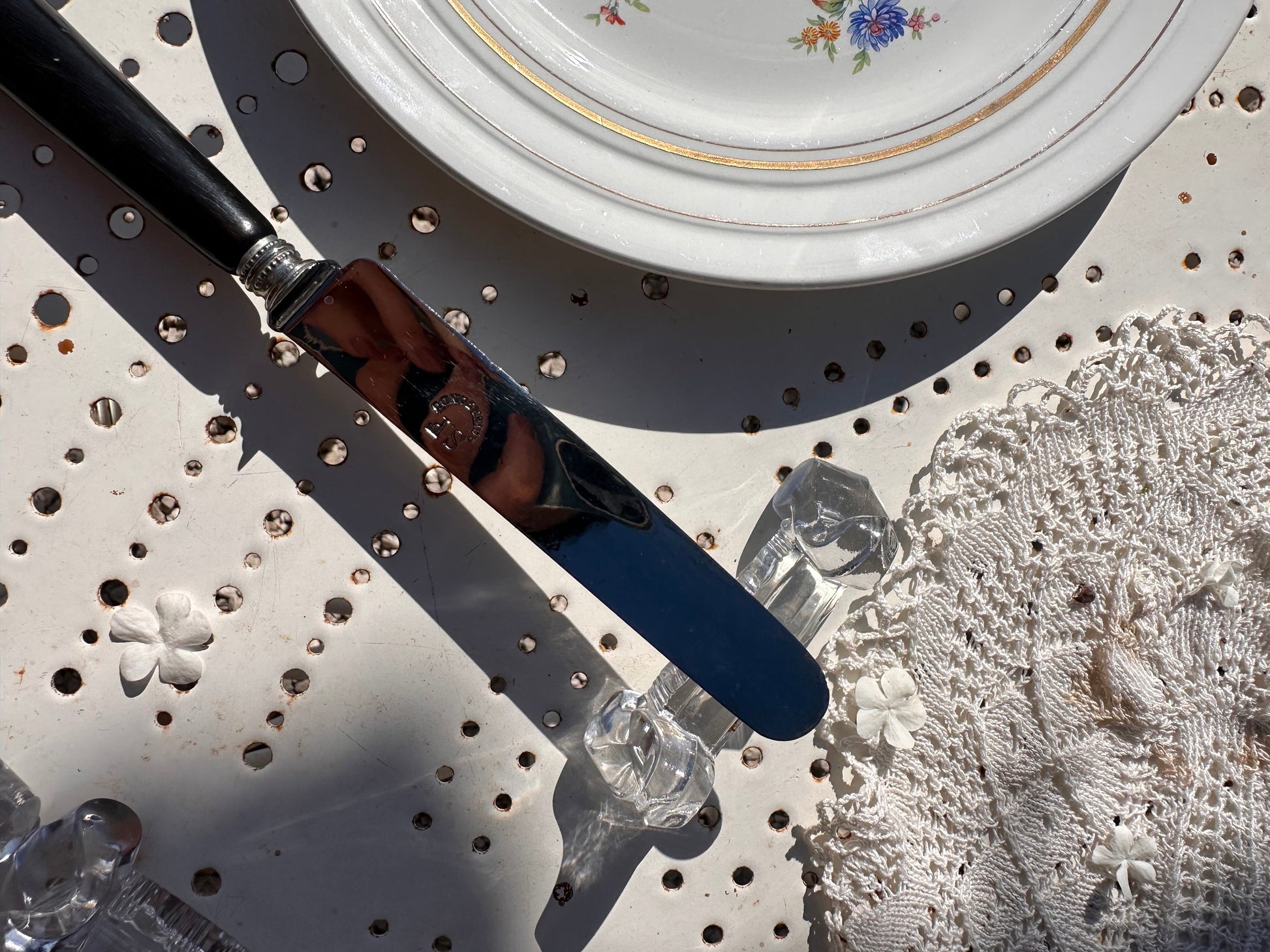 Ensemble de 10 porte couteaux ancien De Raymonde à Zoé