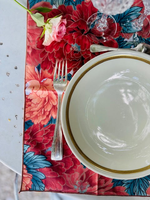 Ensemble de 6 serviettes de table imprimé fleurs De Raymonde à Zoé