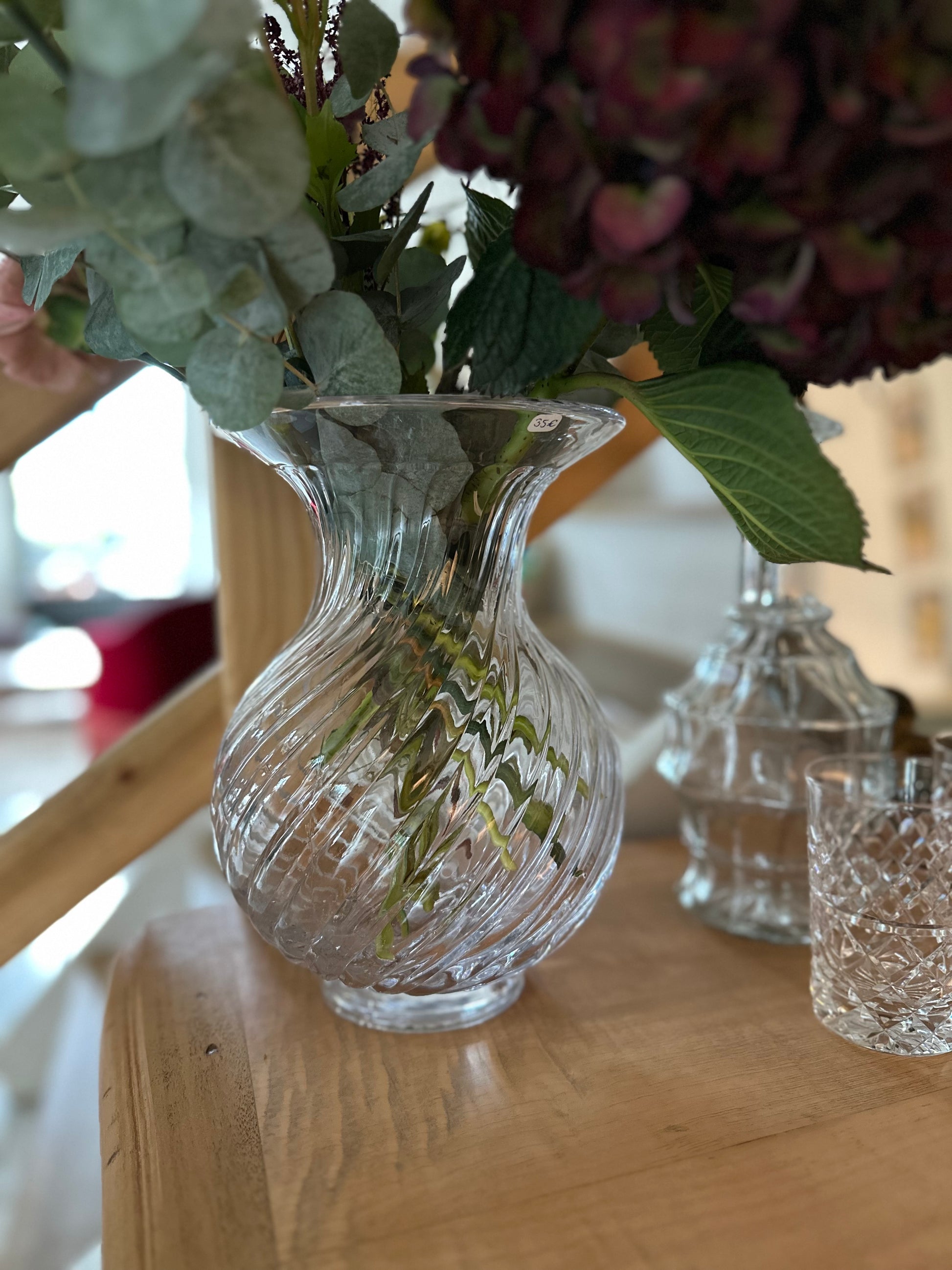 grand vase en verre transparent De Raymonde à Zoé