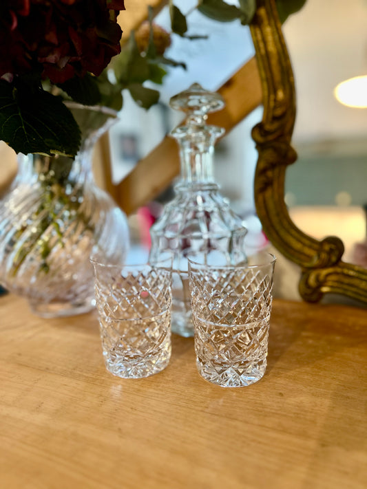 Ensemble de 2 verres à eau en cristal De Raymonde à Zoé