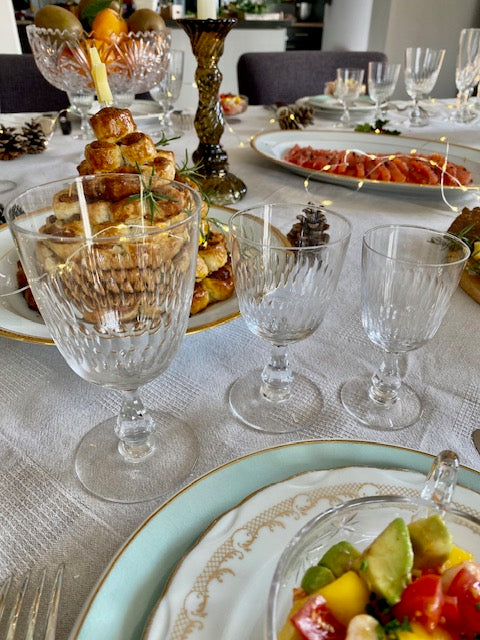 Ensemble de 8 verres à vin en cristal De Raymonde à Zoé