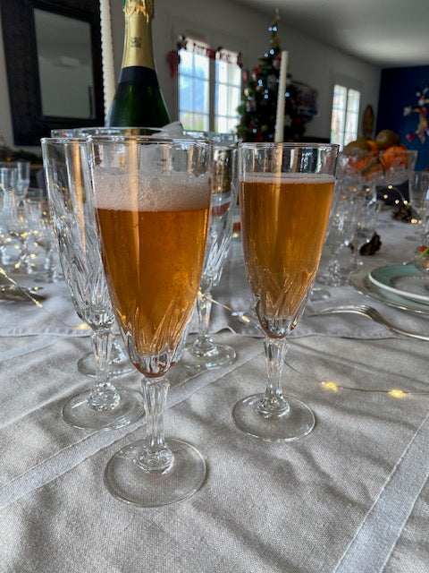 6 flûtes à champagne en verre De Raymonde à Zoé