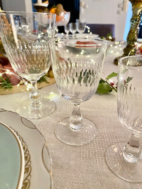 Ensemble de 8 verres à vin en cristal De Raymonde à Zoé