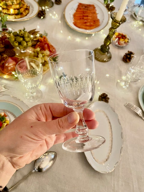 Ensemble de 8 verres à vin en cristal De Raymonde à Zoé