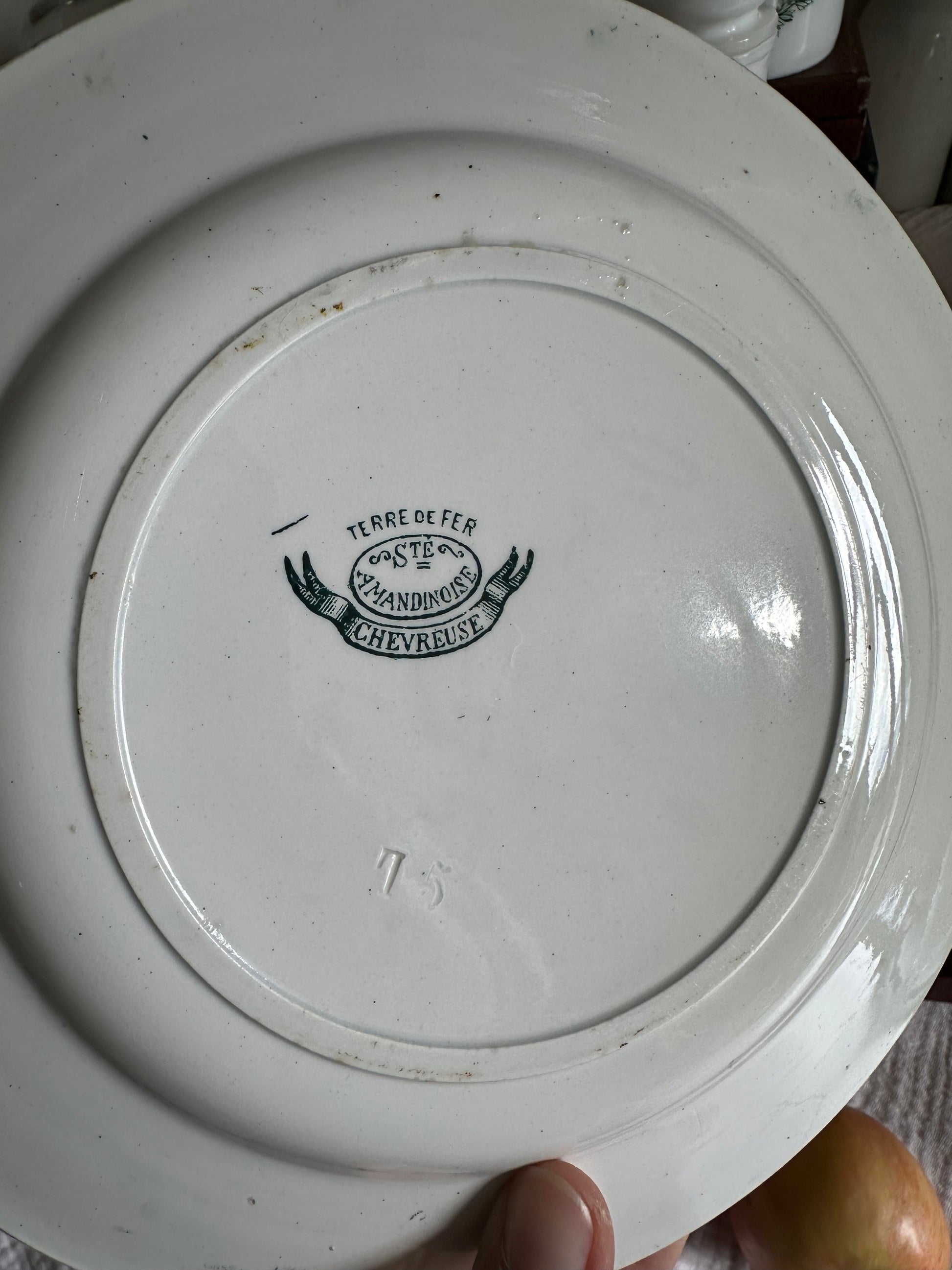 Assiette plate terre de fer De Raymonde à Zoé