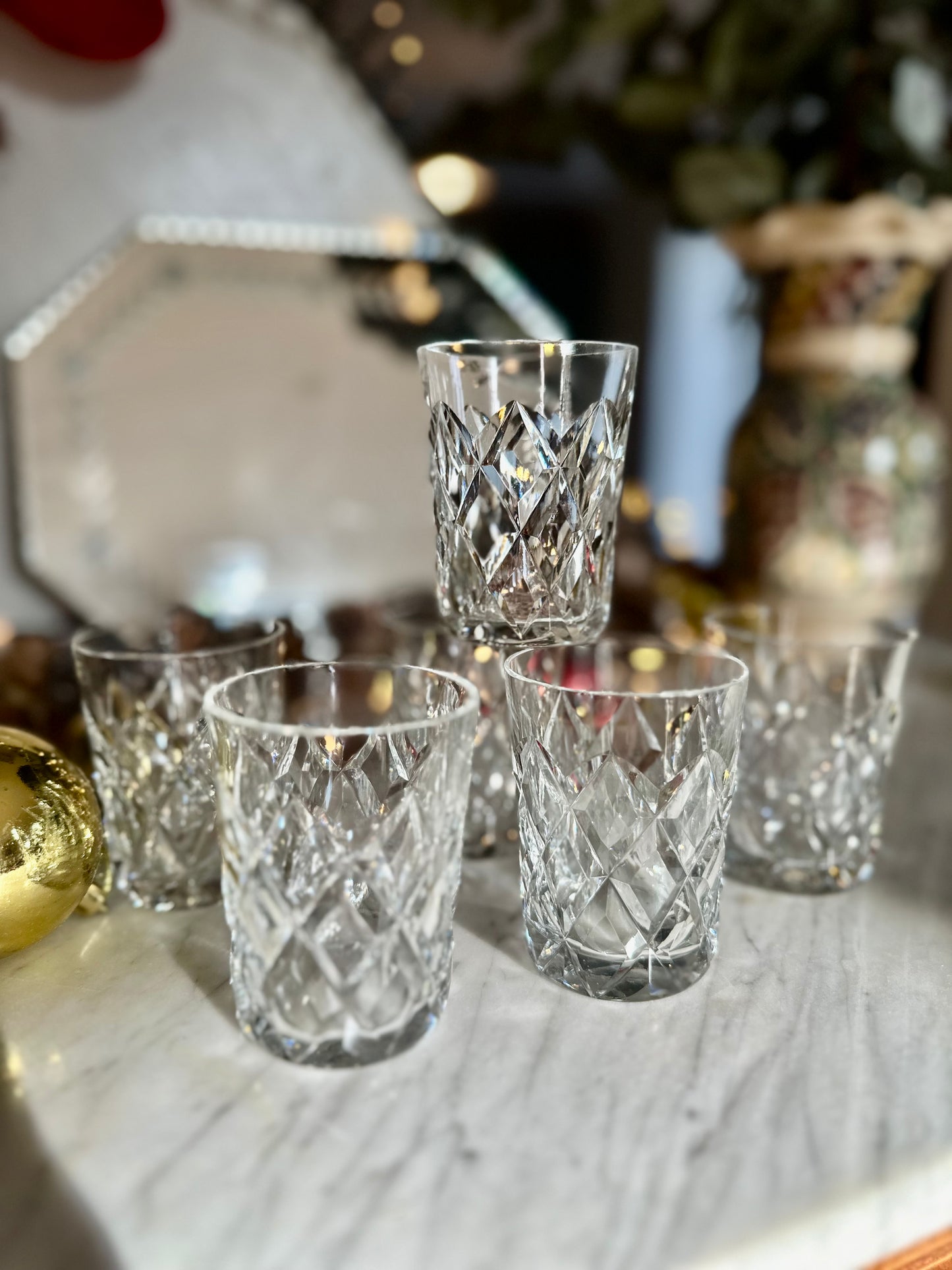 Ensemble de 6 verres à liqueur en cristal De Raymonde à Zoé