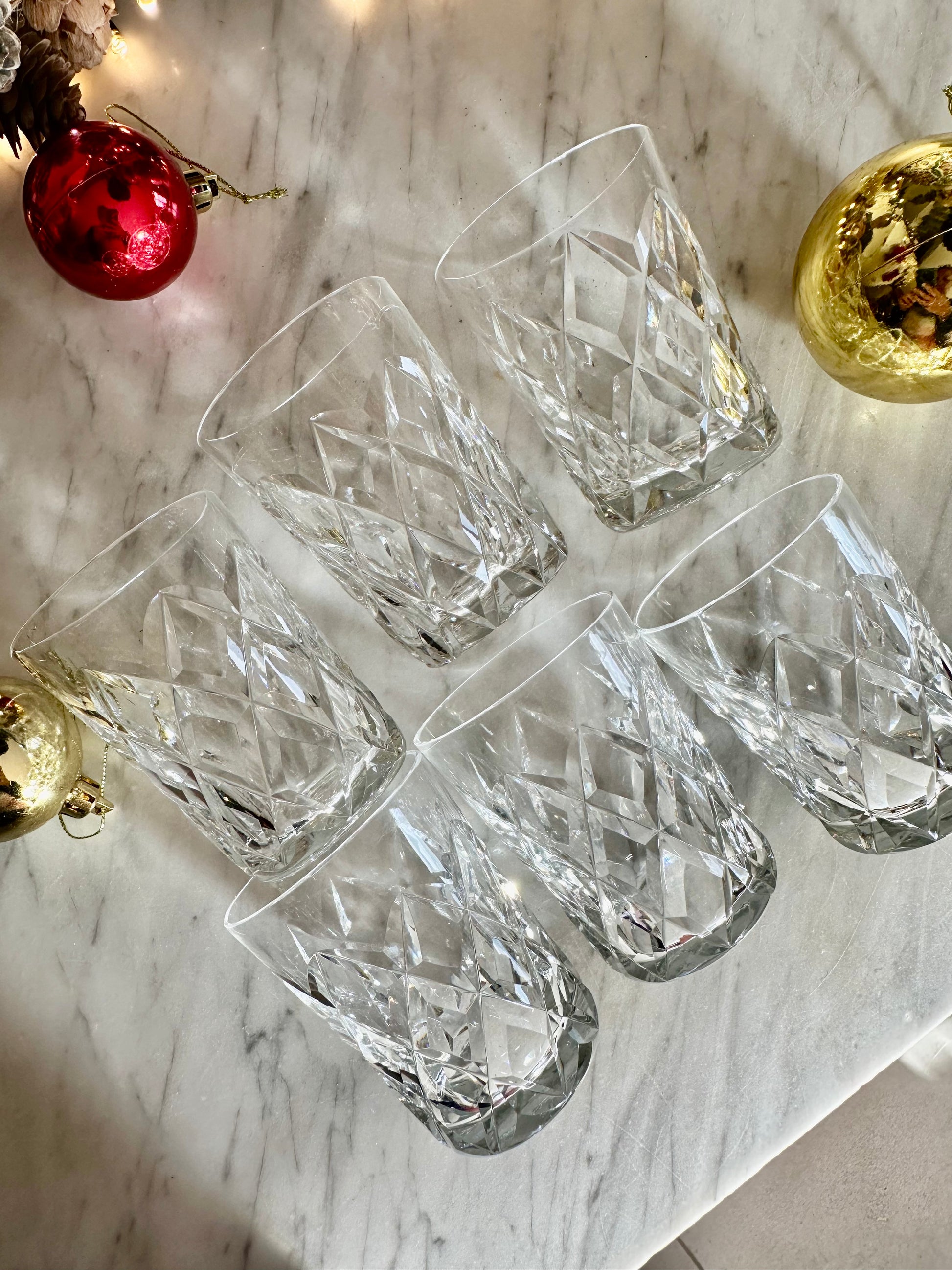 Ensemble de 6 verres à liqueur en cristal De Raymonde à Zoé