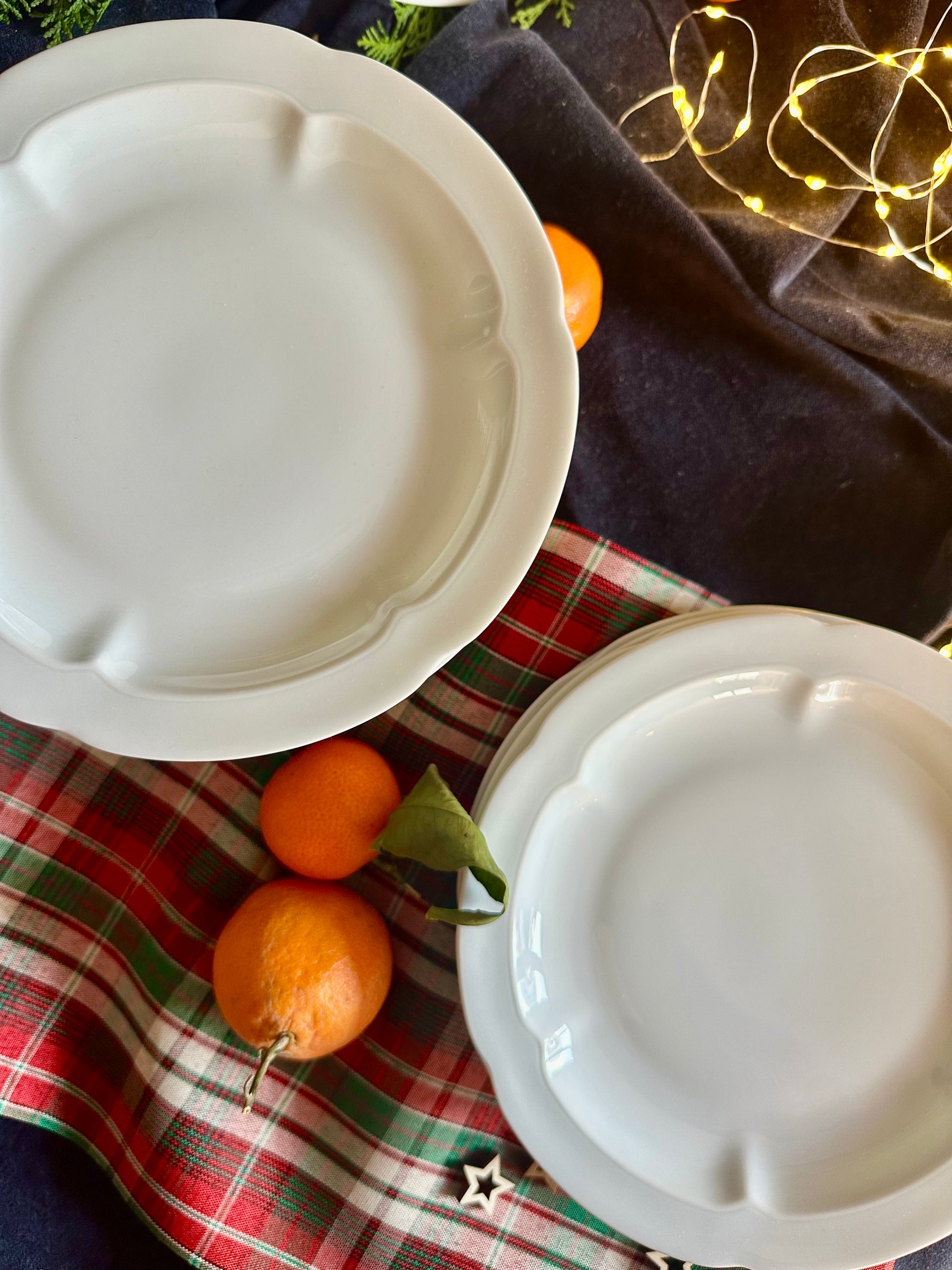 6 assiettes à dessert en porcelaine blanche De Raymonde à Zoé