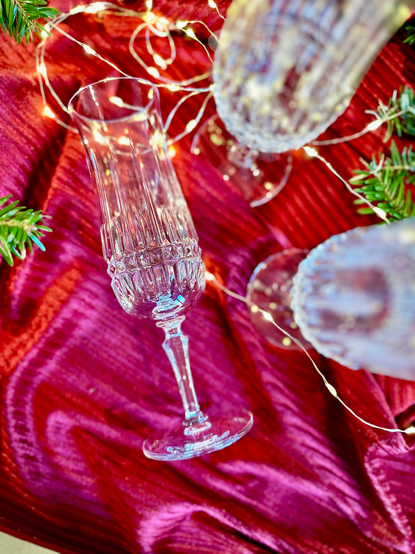 Trio de flûtes à champagne en cristal De Raymonde à Zoé