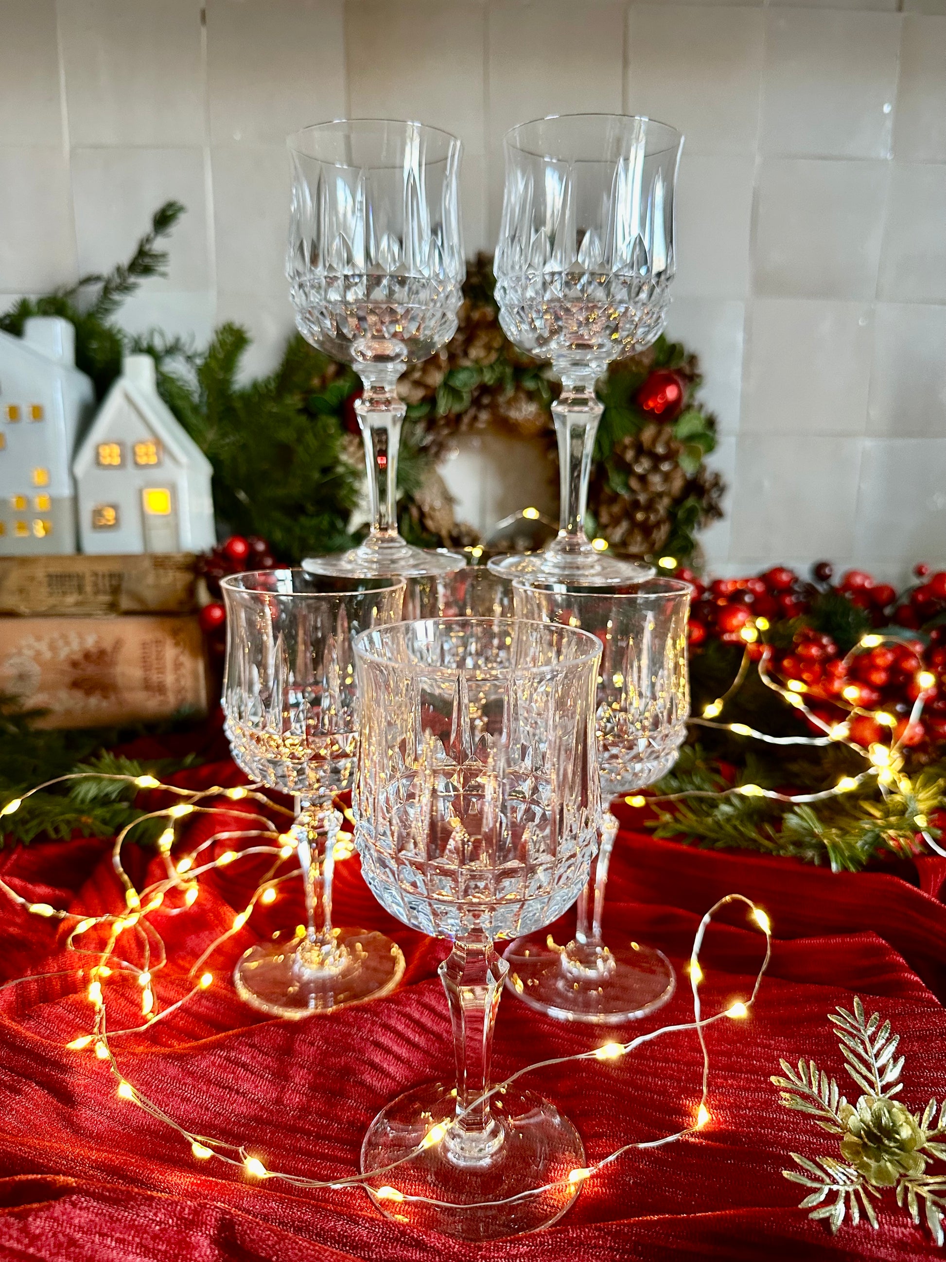 Ensemble de 6 verres à vin/eau en cristal De Raymonde à Zoé