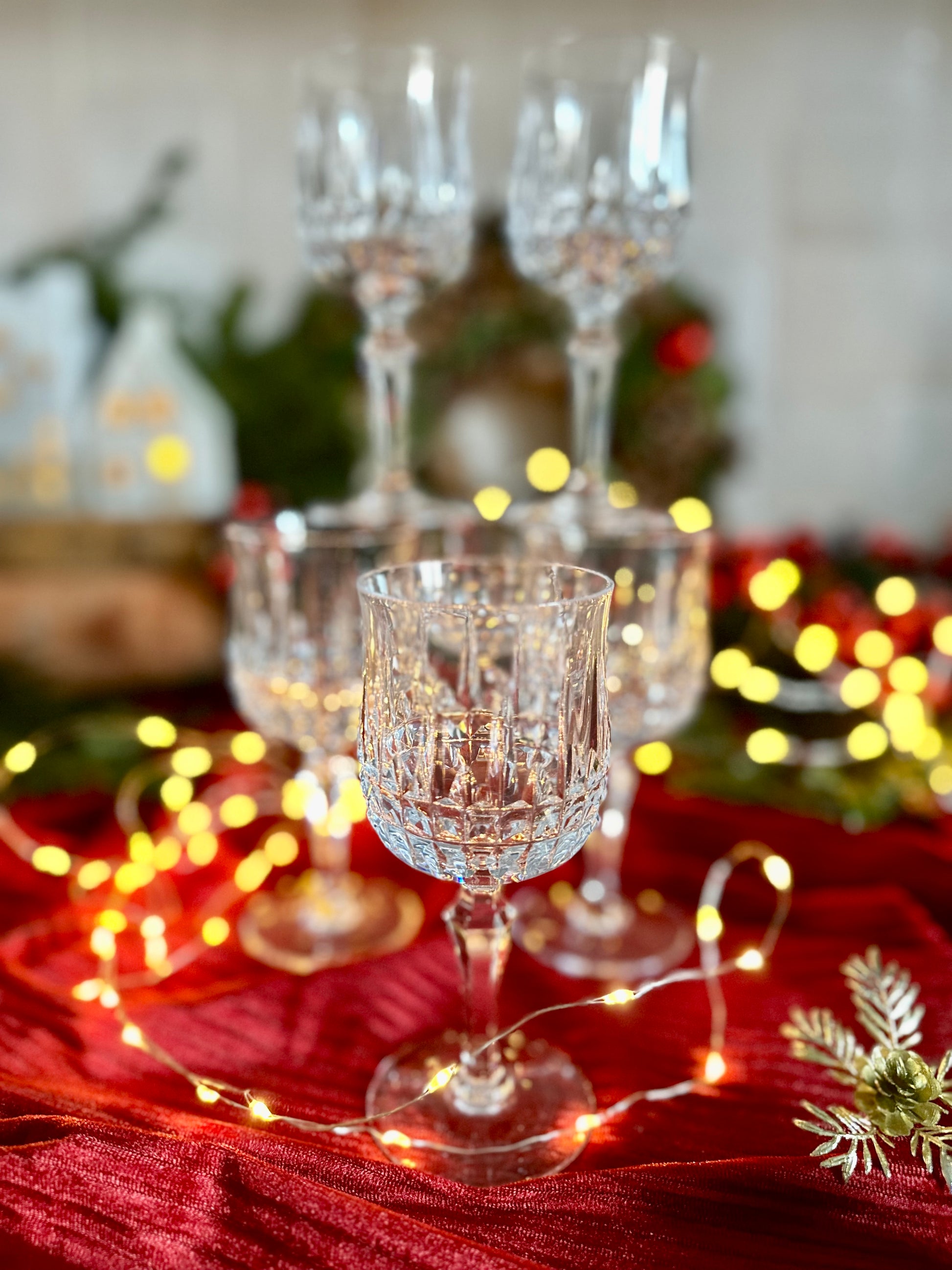 Ensemble de 6 verres à vin/eau en cristal De Raymonde à Zoé