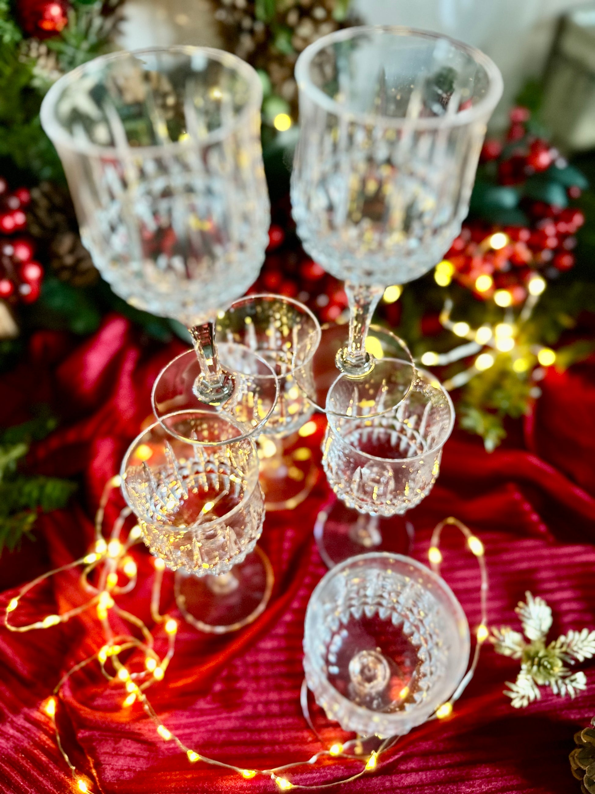 Ensemble de 6 verres à vin/eau en cristal De Raymonde à Zoé