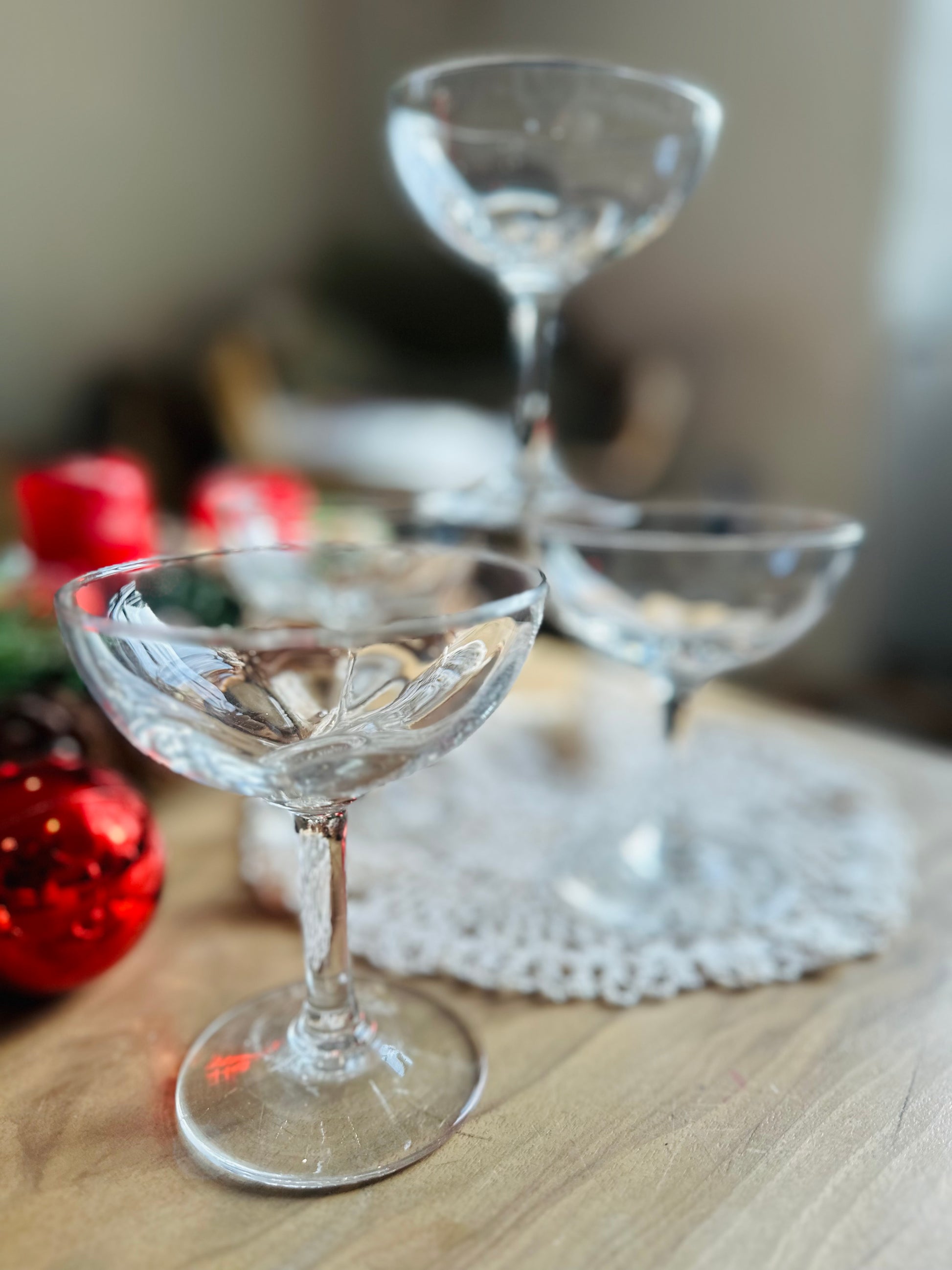 4 coupes à champagne en verre (Copie) De Raymonde à Zoé