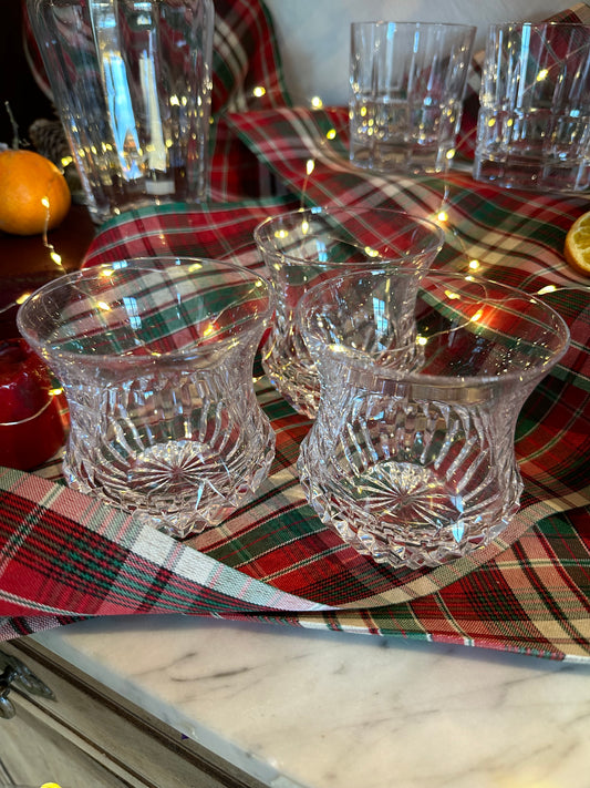 Ensemble de 3 verres à whisky en cristal de Sèvres De Raymonde à Zoé