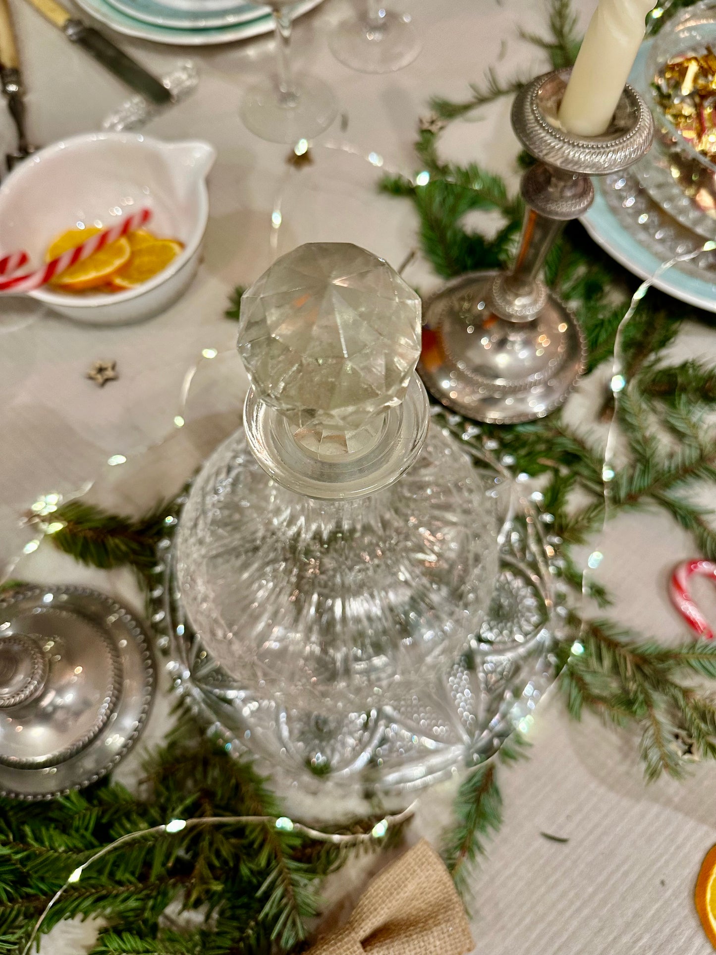 Carafe à décanter en verre, bouchon rond pointe de diamant De Raymonde à Zoé