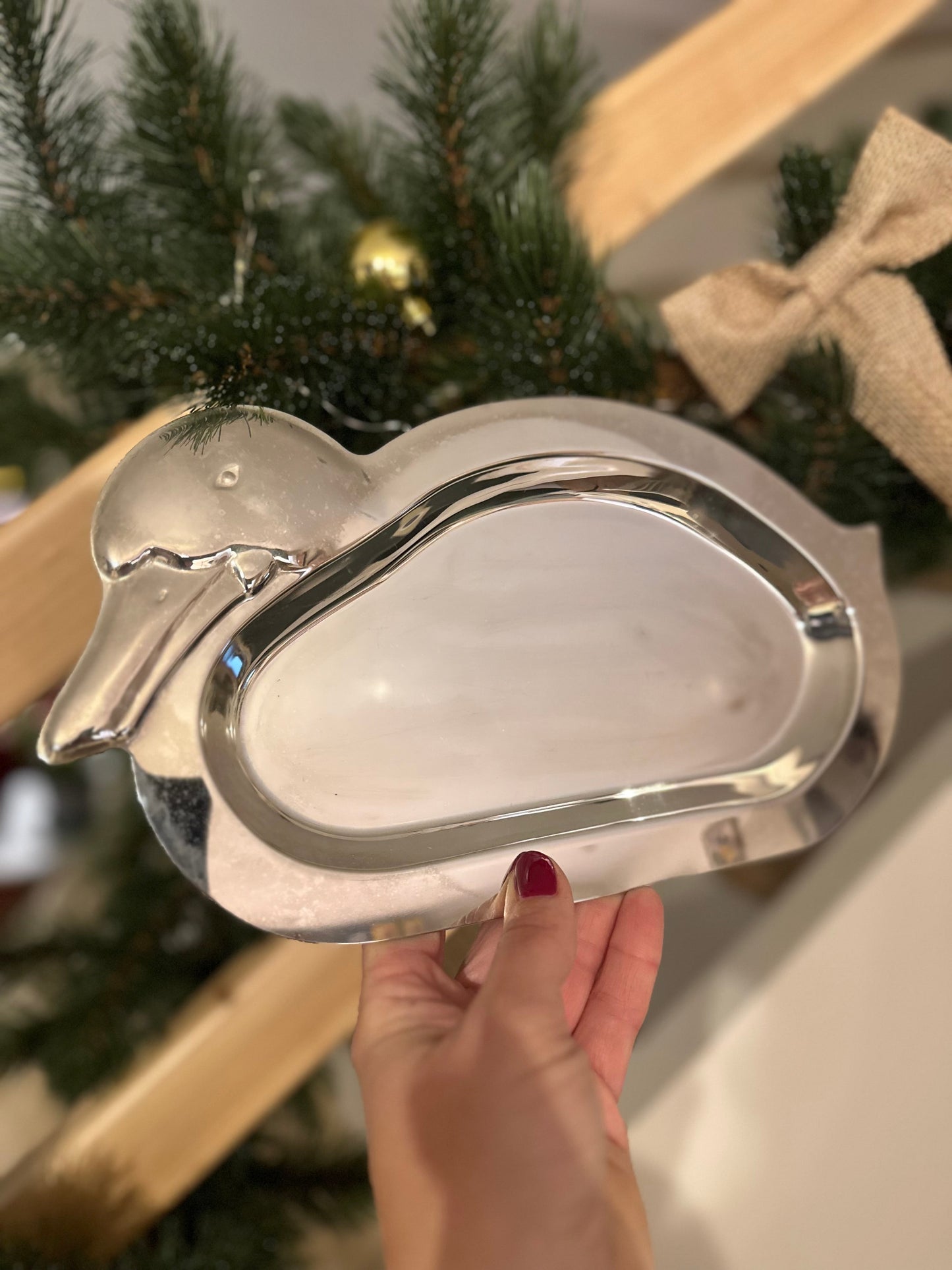 Plat à foie gras vintage en inox De Raymonde à Zoé