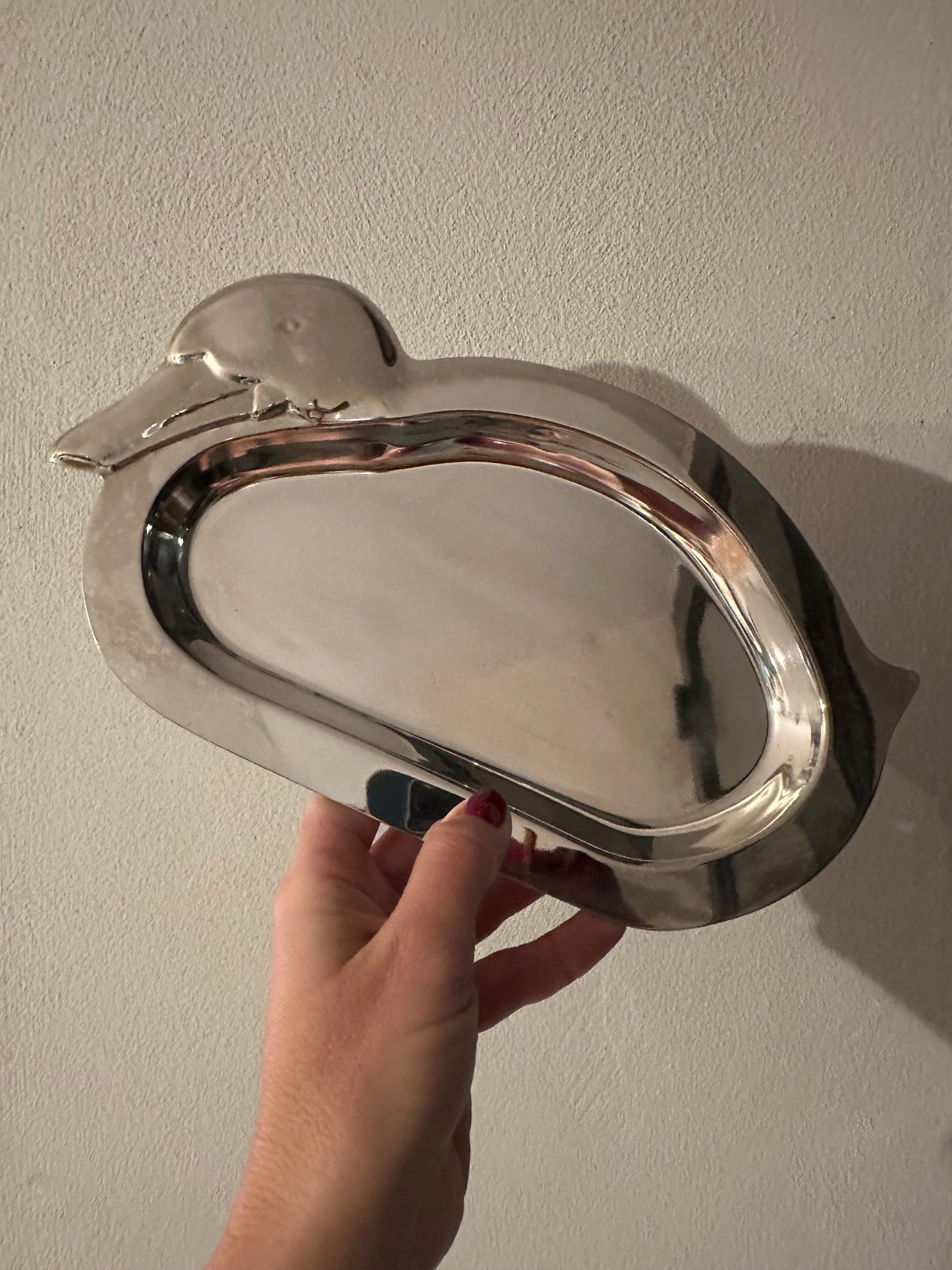 Plat à foie gras vintage en inox De Raymonde à Zoé