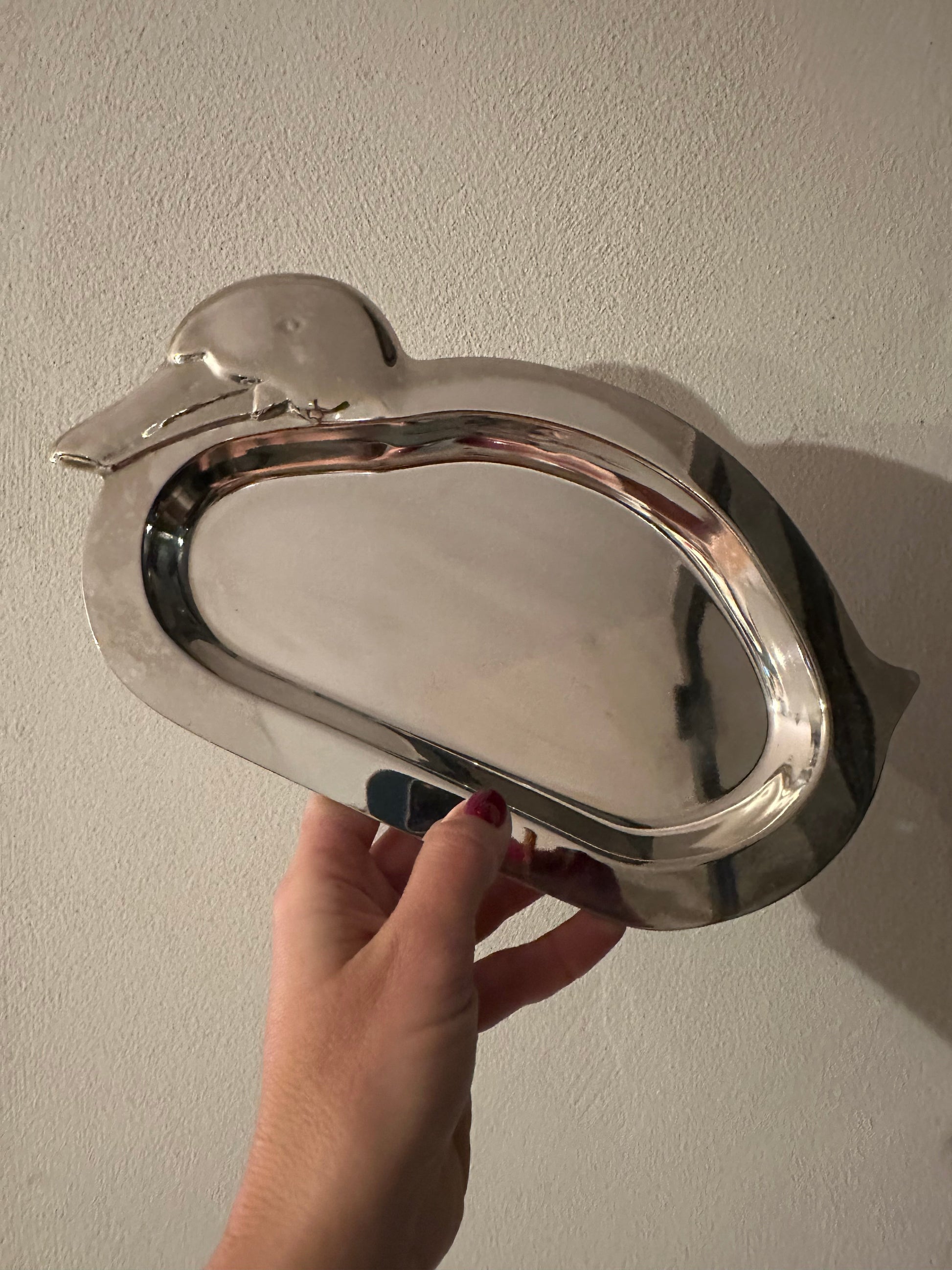 Plat à foie gras vintage en inox De Raymonde à Zoé