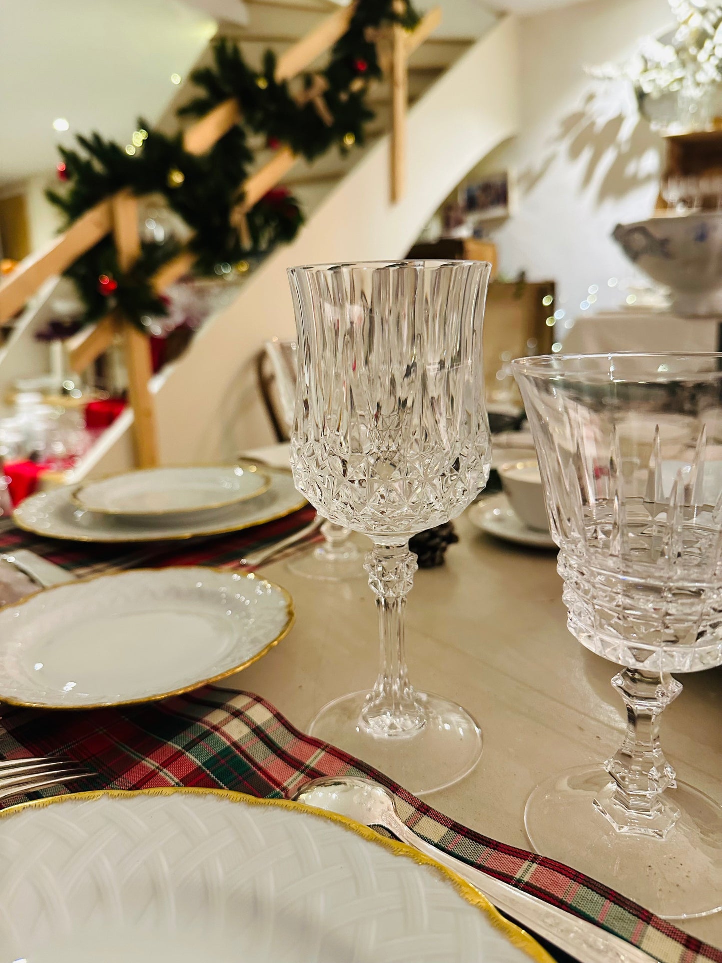 Ensemble de 6 grands verres à eau en cristal d’Arques De Raymonde à Zoé