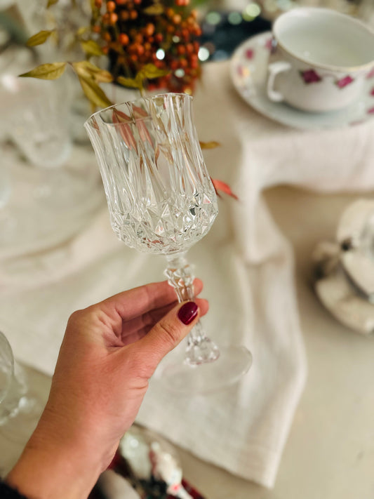 Ensemble de 6 grands verres à eau en cristal d’Arques De Raymonde à Zoé