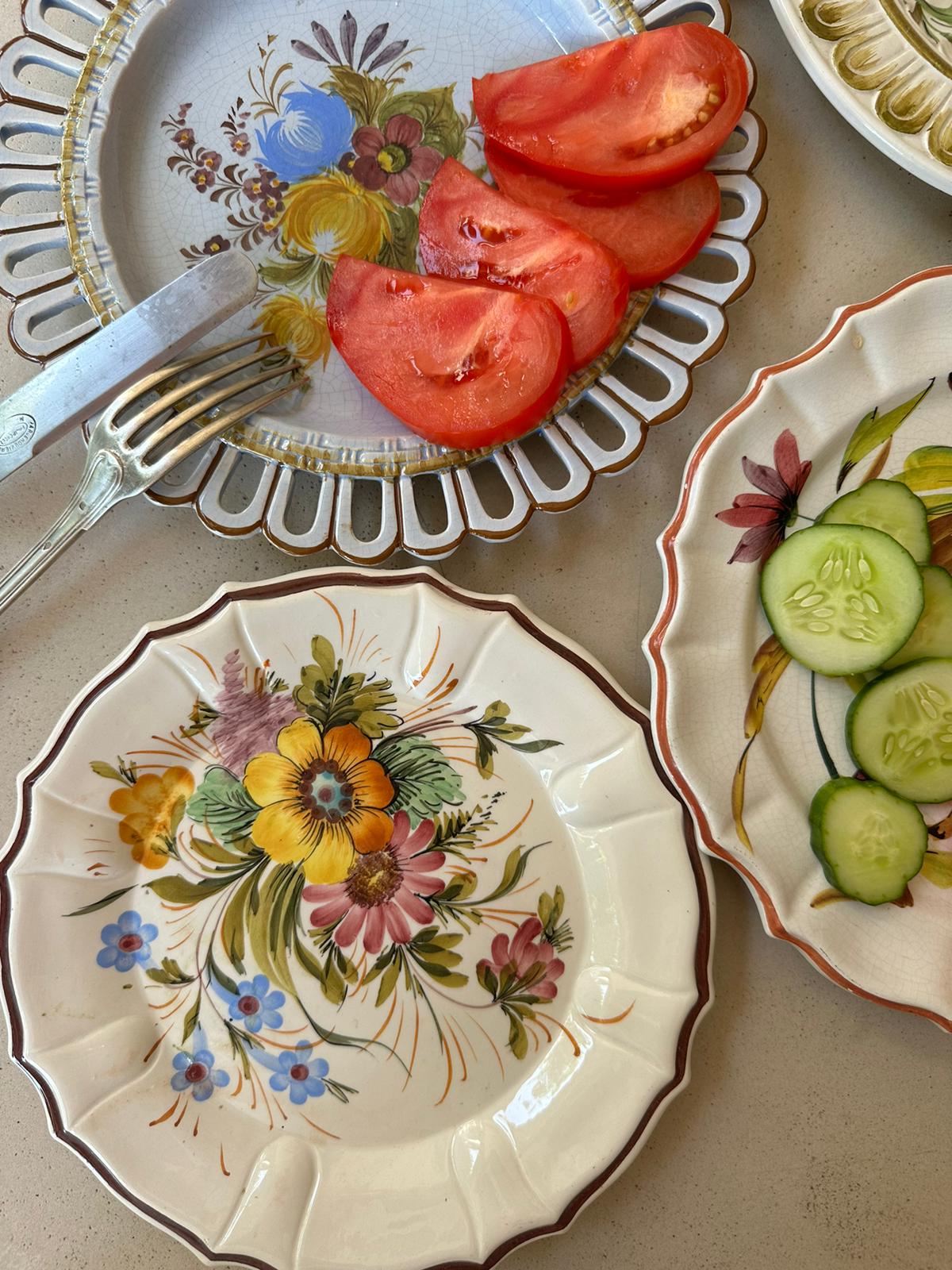 Ensemble de 4 assiettes dépareillées De Raymonde à Zoé