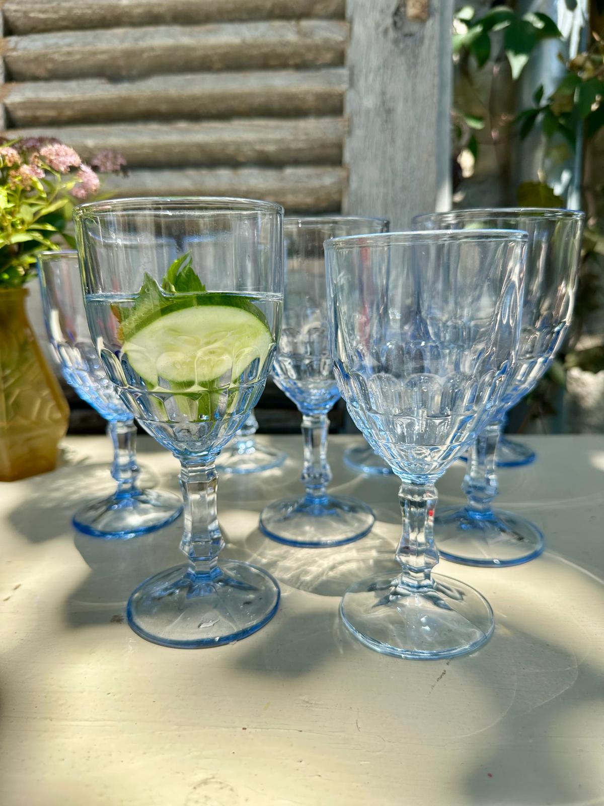 Ensemble de 8 verres à eau et à vin en verre De Raymonde à Zoé