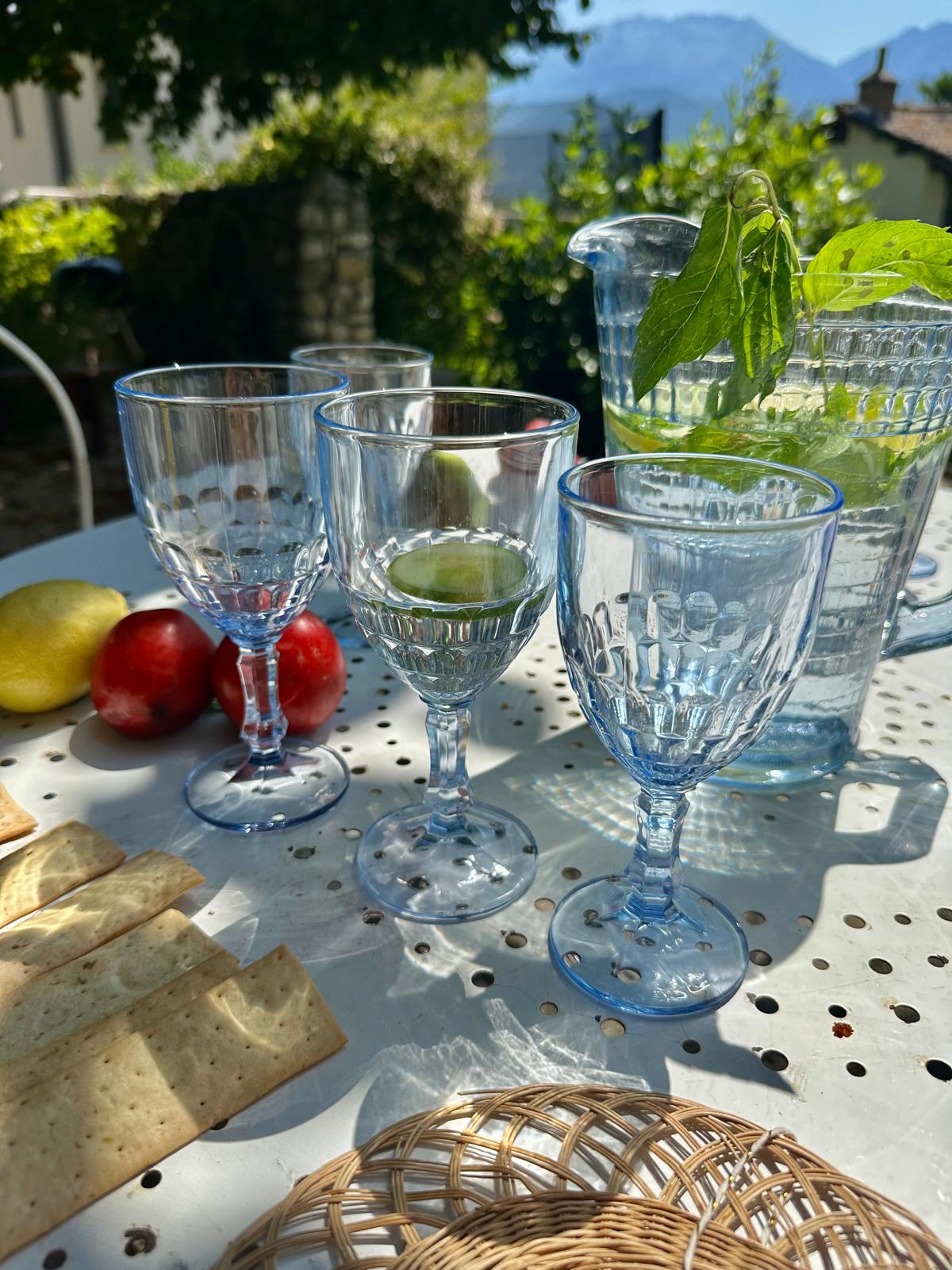 Ensemble de 8 verres à eau et à vin en verre De Raymonde à Zoé