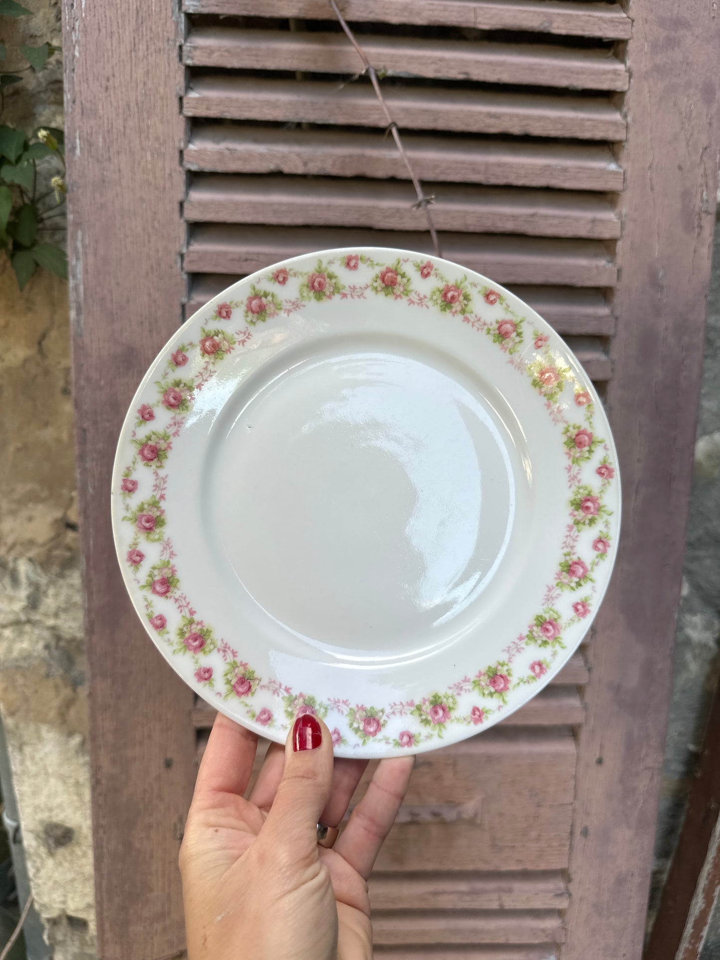 8 assiettes plates en porcelaine de Limoges De Raymonde à Zoé