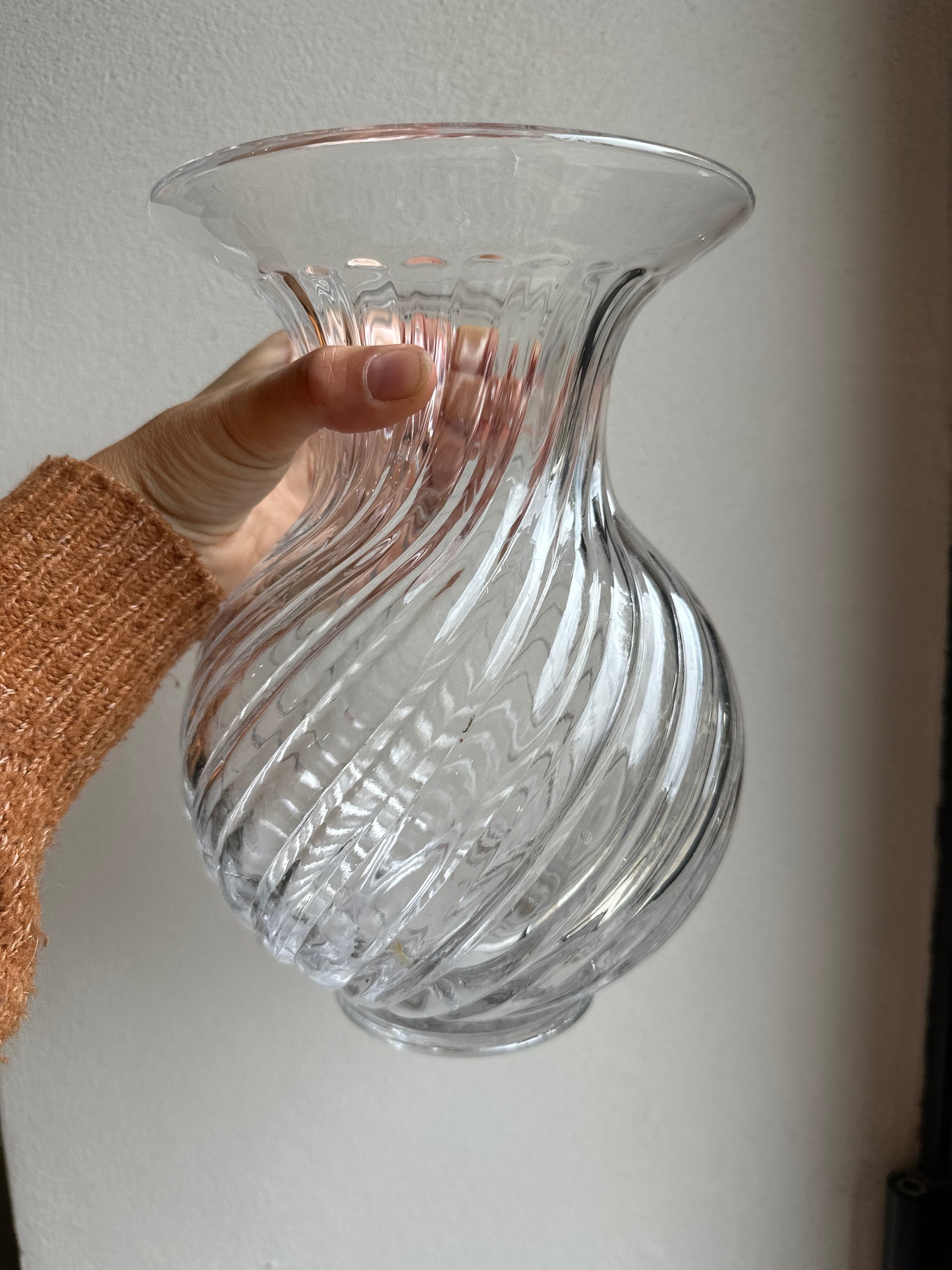 grand vase en verre transparent De Raymonde à Zoé